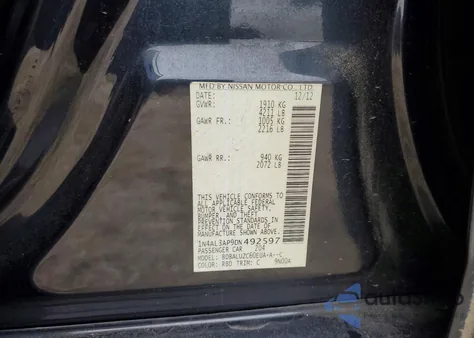 2013 Nissan Altima 2.5 from USA, damaged, VIN 1N4AL3AP9DN492597